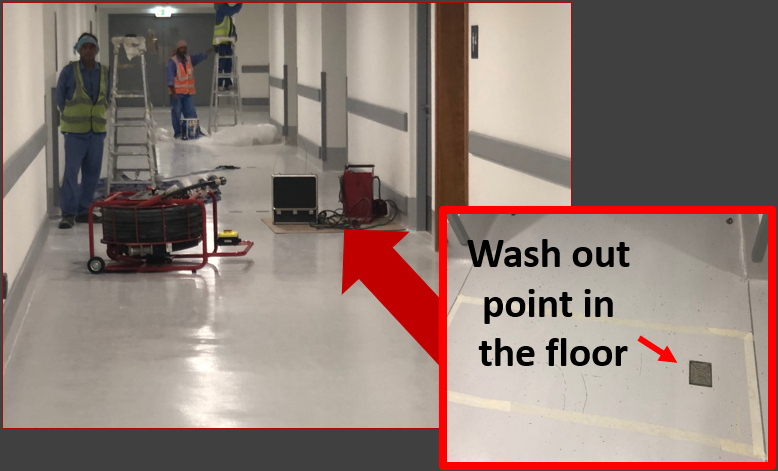 wash out point in the floor